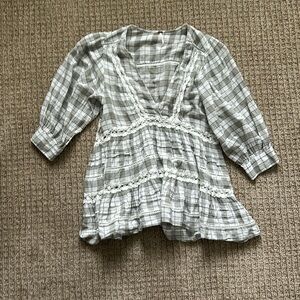 Free People Plaid Mini Dress